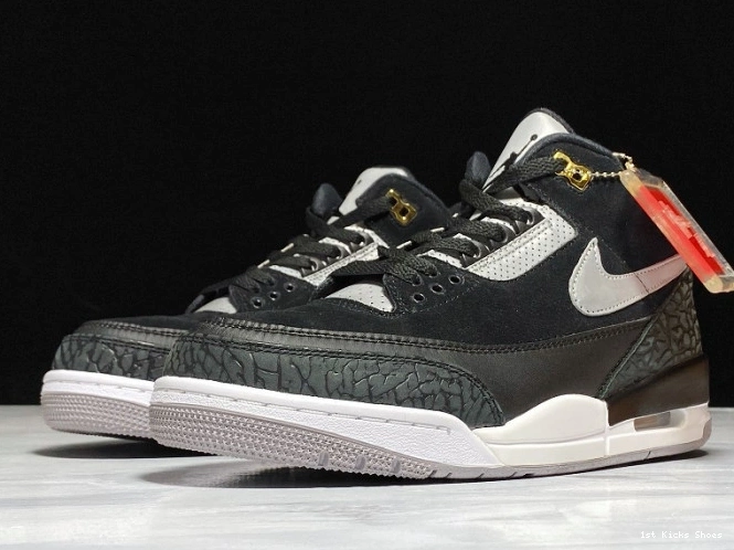 1st Kicks Shoes CK4348-007 3 Cement Tinker Air Jordan Black Grey 0818